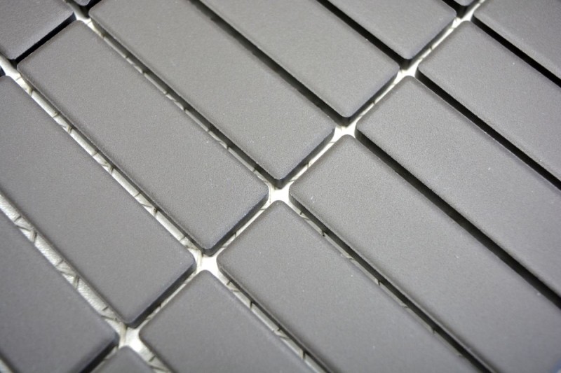 Piastrella a mosaico in ceramica tondino marrone non smaltato MOS24-CUST051_f
