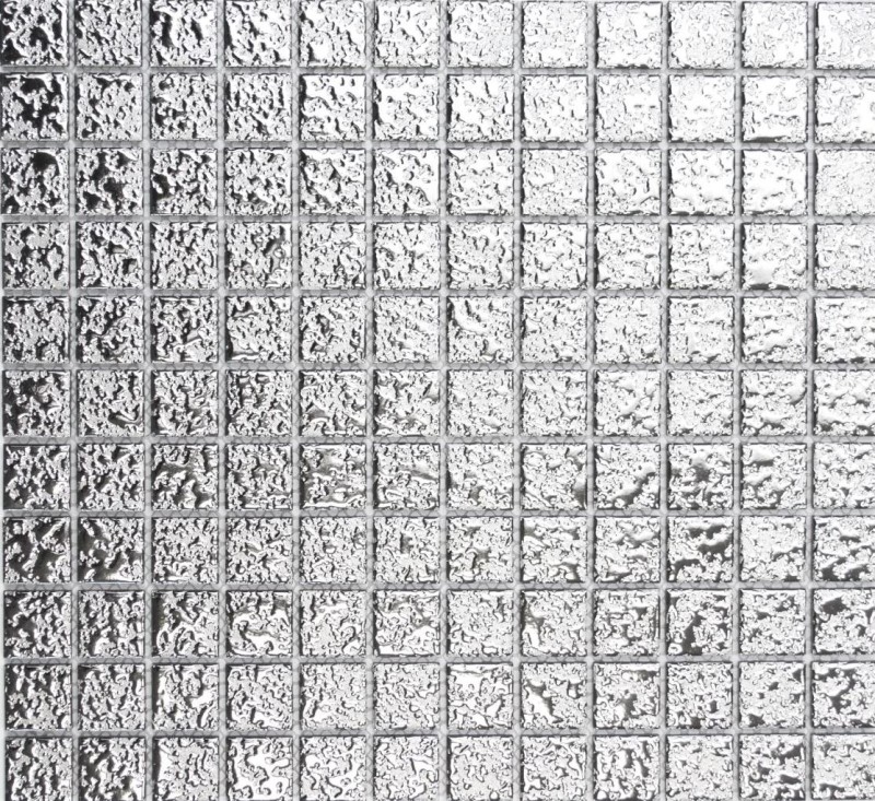 Piastrella di mosaico Mosaico ceramico SILVER textured wall tile backsplash kitchen MOS18-0207_f