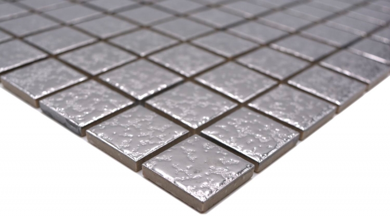 Piastrella di mosaico Mosaico ceramico SILVER textured wall tile backsplash kitchen MOS18-0207_f