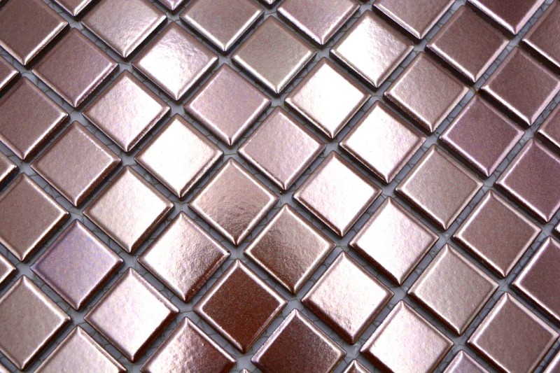 Mosaico di piastrelle in ceramica COPPER BROWN CHROME parete piastrelle backsplash cucina MOS24-0215_f