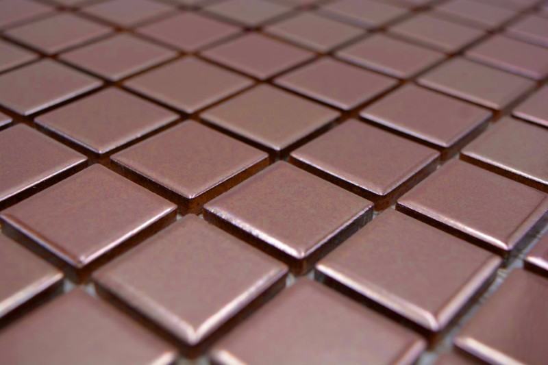 Mosaico di piastrelle in ceramica COPPER BROWN CHROME parete piastrelle backsplash cucina MOS24-0215_f