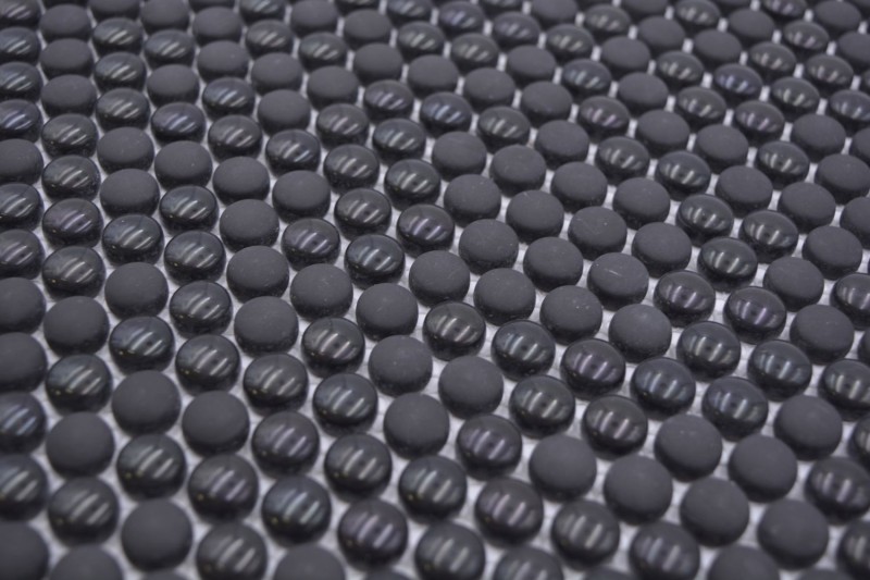 Bottone in vetro mosaico nero lucido opaco Base doccia Schermo doccia Rivestimento vasca MOS140-0311_f