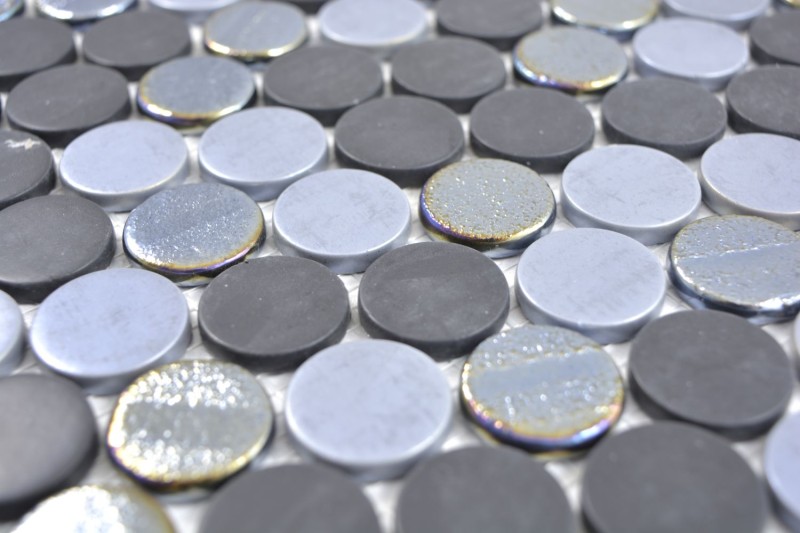 Tondo ECO mix colore mosaico piastrelle parete backsplash cucina bagno MOS129-R05_f