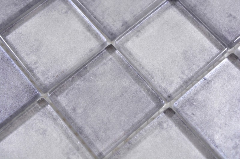 Mosaico di vetro mix grigio mosaico piastrelle muro backsplash cucina bagno - MOS88-0020_f