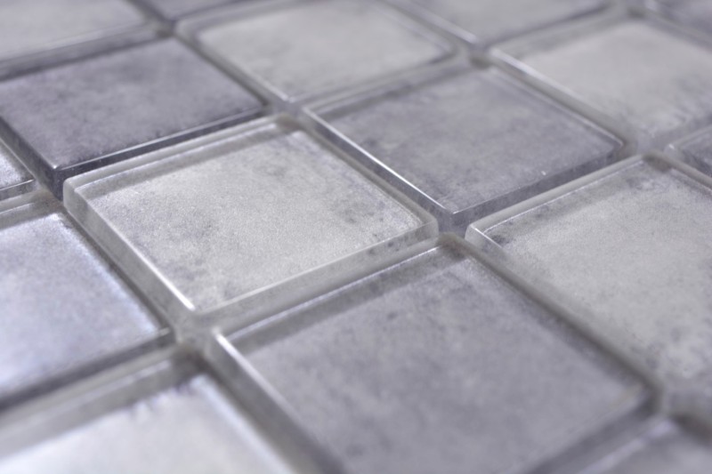Mosaico di vetro mix grigio mosaico piastrelle muro backsplash cucina bagno - MOS88-0020_f