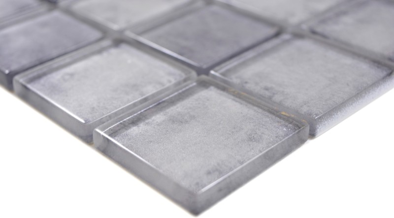 Mosaico di vetro mix grigio mosaico piastrelle muro backsplash cucina bagno - MOS88-0020_f