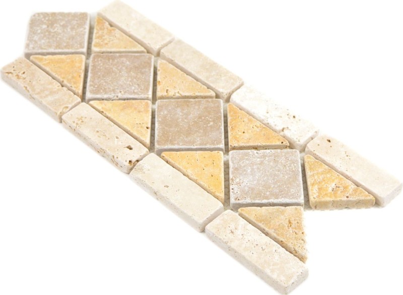 Travertino pietra naturale bordo noce oro chiaro beige parete pavimento doccia bagno cucina MOSBor-0266_f