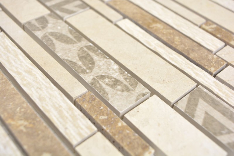 Misto marmo/ceramica beige 3F mosaico piastrelle parete backsplash cucina bagno MOS180-B0327B_f