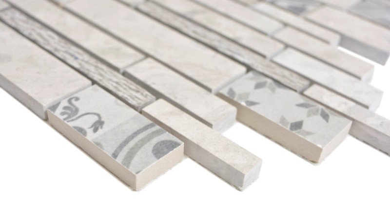 Misto marmo/ceramica grigio 2F mosaico piastrelle parete backsplash cucina bagno MOS180-C0727G_f