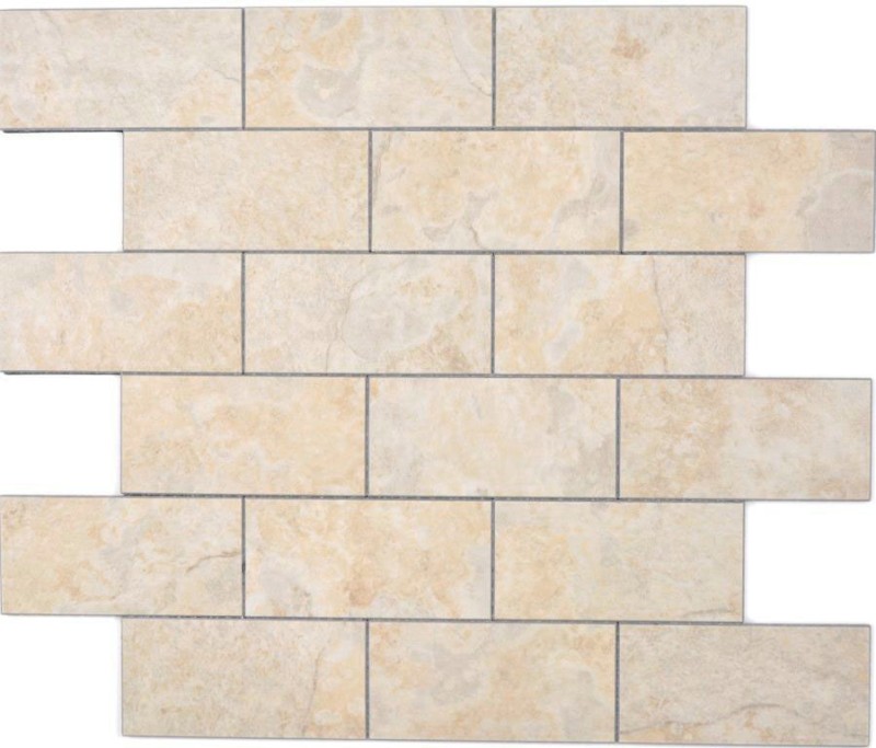 Rettangolo AC pietra aspetto subway livello lucido mosaico piastrelle parete backsplash cucina bagno MOS200-4LB_f