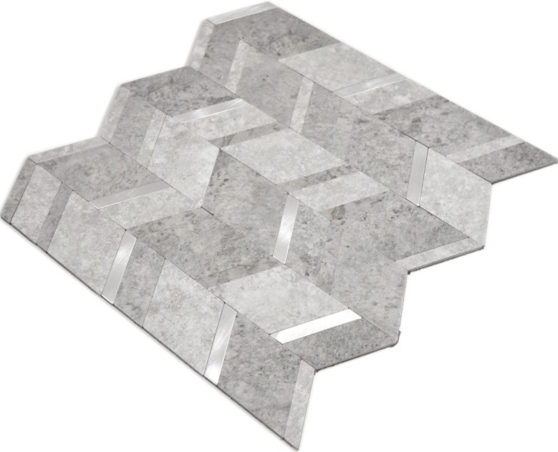 Vinile Arrow effetto pietra cemento grigio argento chiaro autoadesivo MOS200-2CLG_f