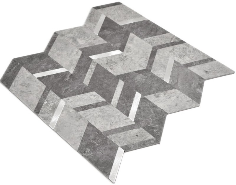 Vinile Arrow effetto pietra grigio argento scuro autoadesivo MOS200-4CDG_f