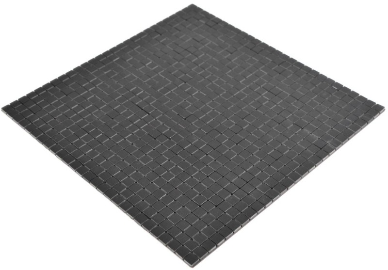 Quadrato in metallo alluminio nero opaco/lucido spazzolato autoadesivo MOS200-L1B_f