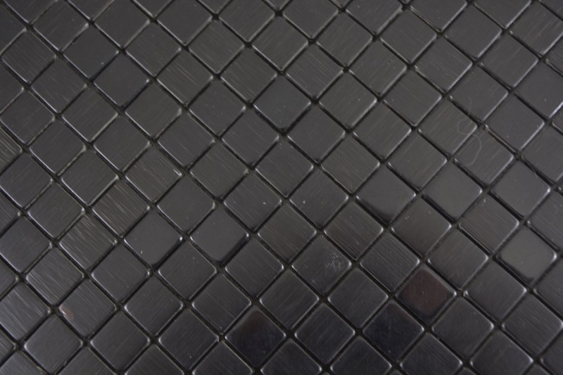 Quadrato in metallo alluminio nero opaco/lucido spazzolato autoadesivo MOS200-L1B_f