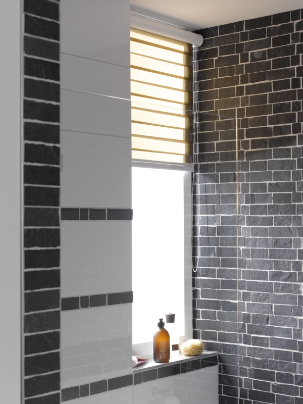 Piastrella a mosaico ardesia pietra naturale Brick antracite Black Jack MOS34-0208_f