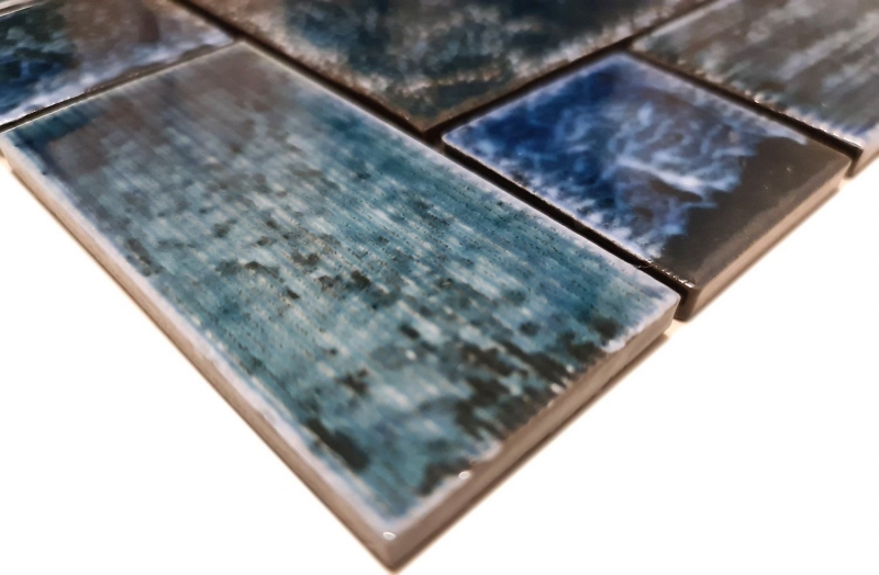 Piastrella di ceramica mosaico combi verde lucido bagno cucina alzatina MOS13-KAS4_f