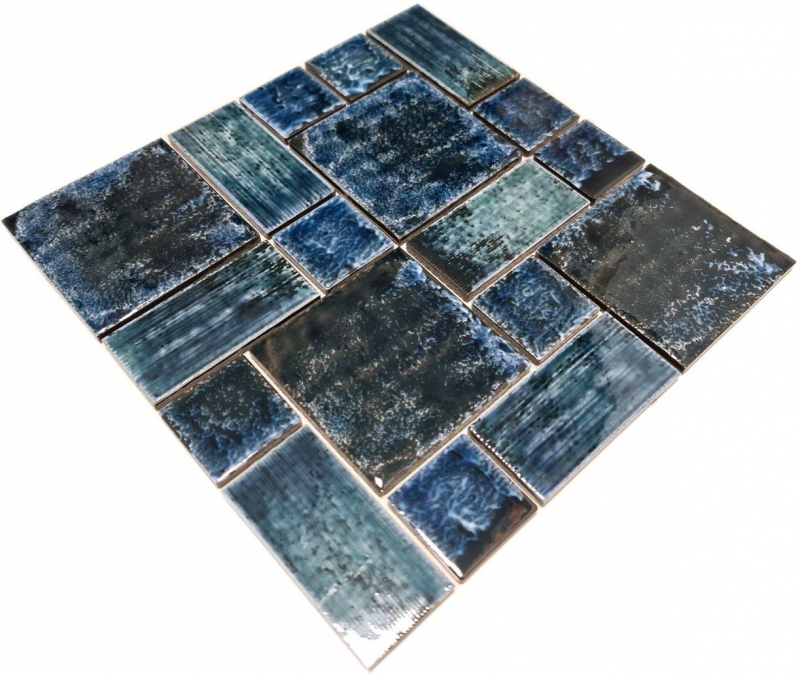 Piastrella di ceramica mosaico combi verde lucido bagno cucina alzatina MOS13-KAS4_f