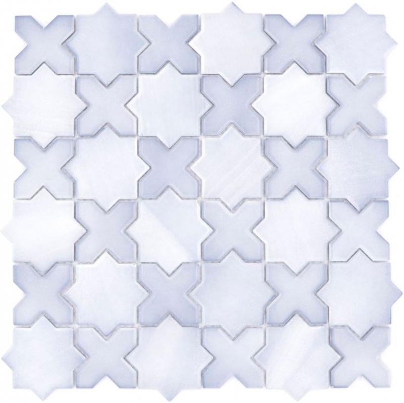 Piastrella di mosaico ceramica combinazione di piastrelle grigio opaco backsplash cucina MOS13-SXS05_f