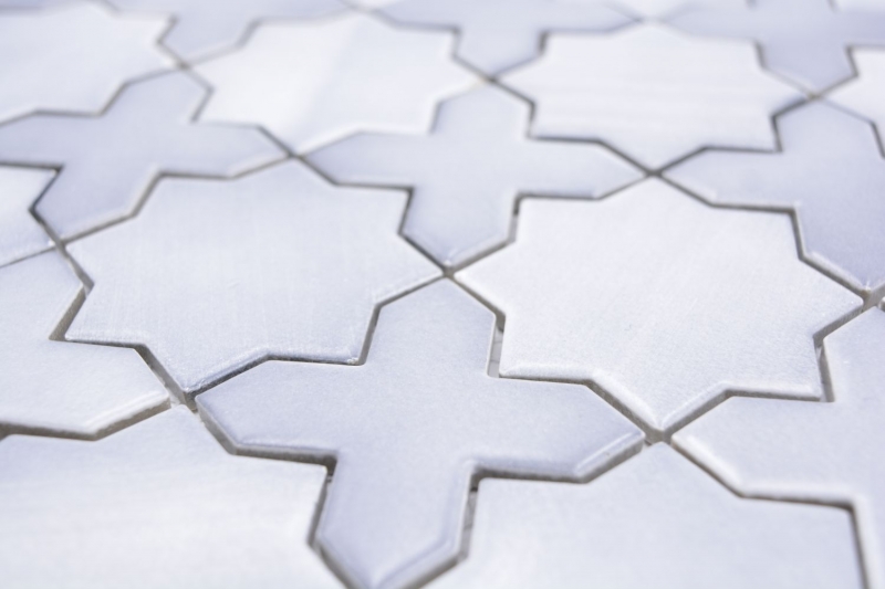 Campione a mano di piastrelle di mosaico in ceramica combi mix grigio opaco piastrelle backsplash cucina MOS13-SXS05_m