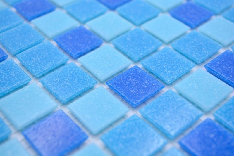 Mosaico di vetro tessere di mosaico blu ghiaccio blu piscina mosaico piscina MOS210-PA327