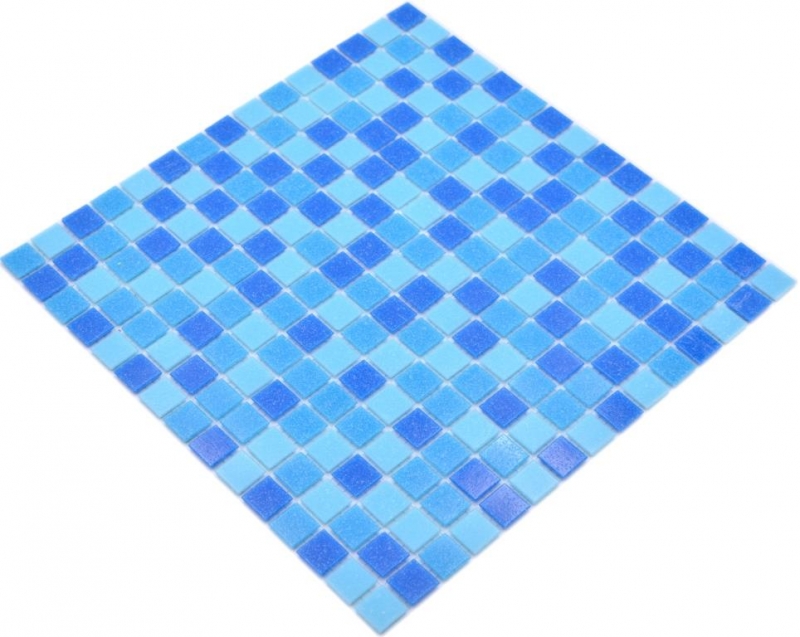 Mosaico di vetro tessere di mosaico blu ghiaccio blu piscina mosaico piscina MOS210-PA327