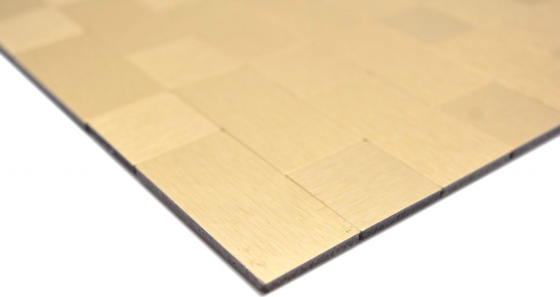 Piastrella di mosaico Mosaico autoadesivo combinato metallo oro cucina bagno MOS200-4G87