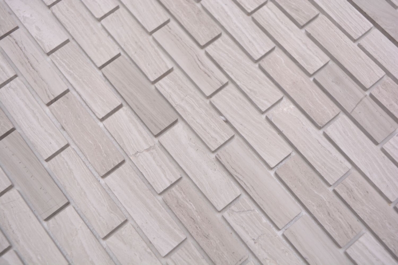 Piastrella di mosaico Mosaico autoadesivo composito pietra naturale bianco legno grigio cucina MOS200-4M72