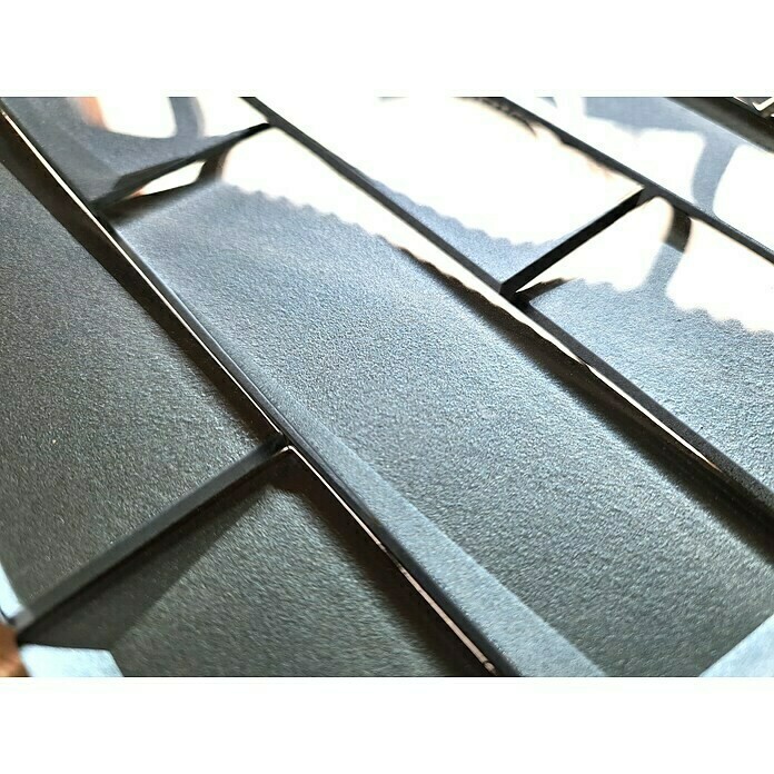 Piastrelle di vetro a mosaico Metro 3D look terra grey blue alzatina da cucina MOS88-XB05