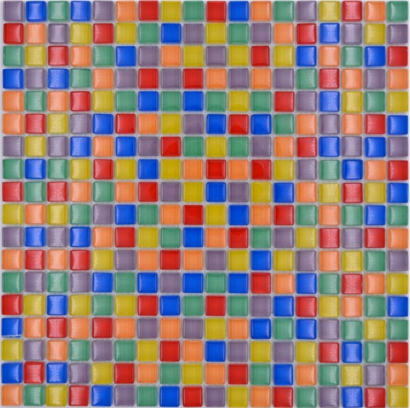 Mosaico di vetro piastrelle colorate rosso blu giallo verde piastrelle specchio bagno MOS88-XC123