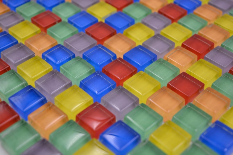 Mosaico di vetro piastrelle colorate rosso blu giallo verde piastrelle specchio bagno MOS88-XC123