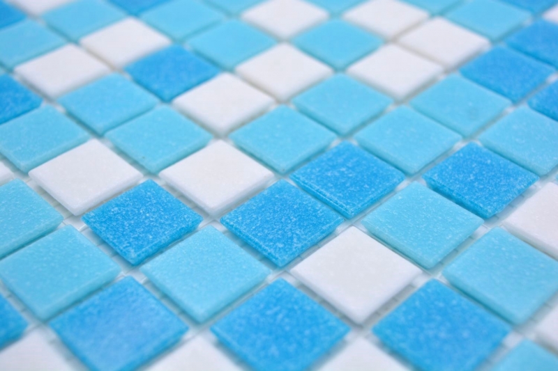 Mosaico in tessere di vetro Classic Mix vetro mix bianco blu carta-legno mosaico piscina MOS210-323P_f