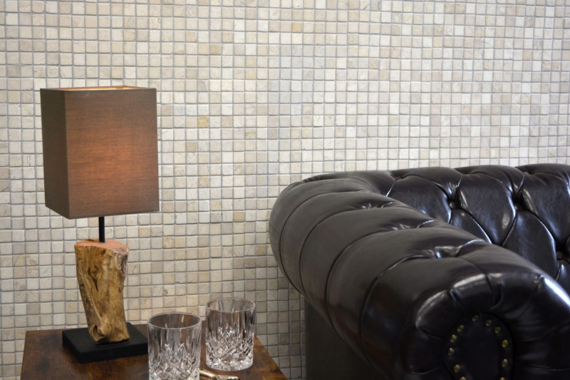 Piastrella di mosaico Mosaico di marmo THUMBNAIL bianco backsplash cucina doccia pavimento MOS40-T23W_f
