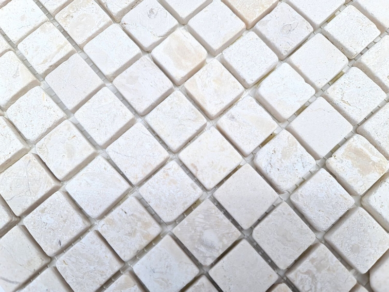 Piastrella di mosaico Mosaico di marmo THUMBNAIL bianco backsplash cucina doccia pavimento MOS40-T23W_f