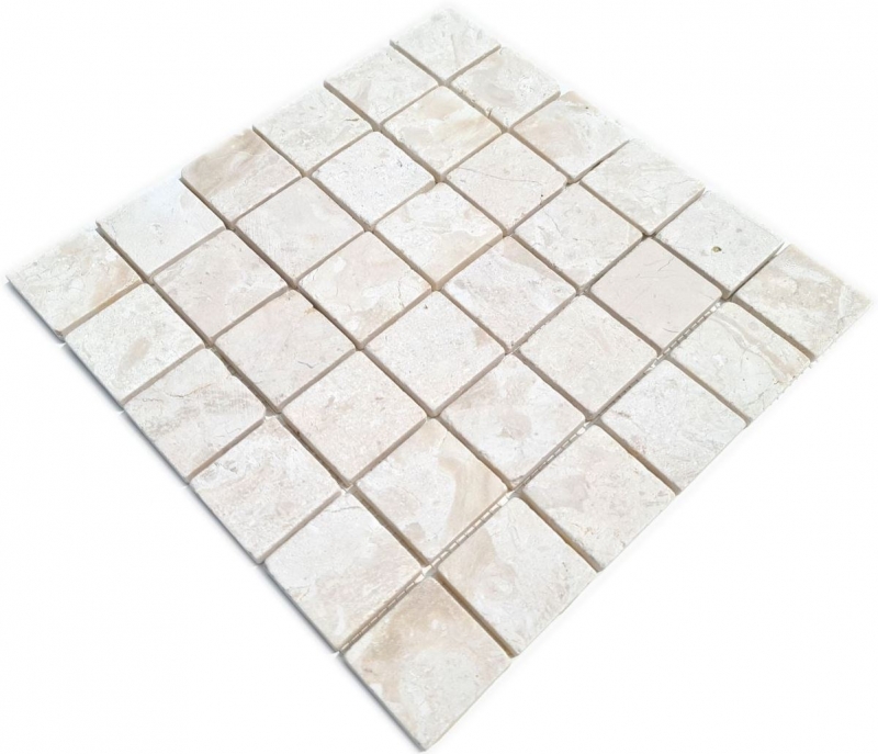 Piastrella mosaico marmo THUMBNAIL bianco cucina bagno doccia pavimento MOS40-T48W_f