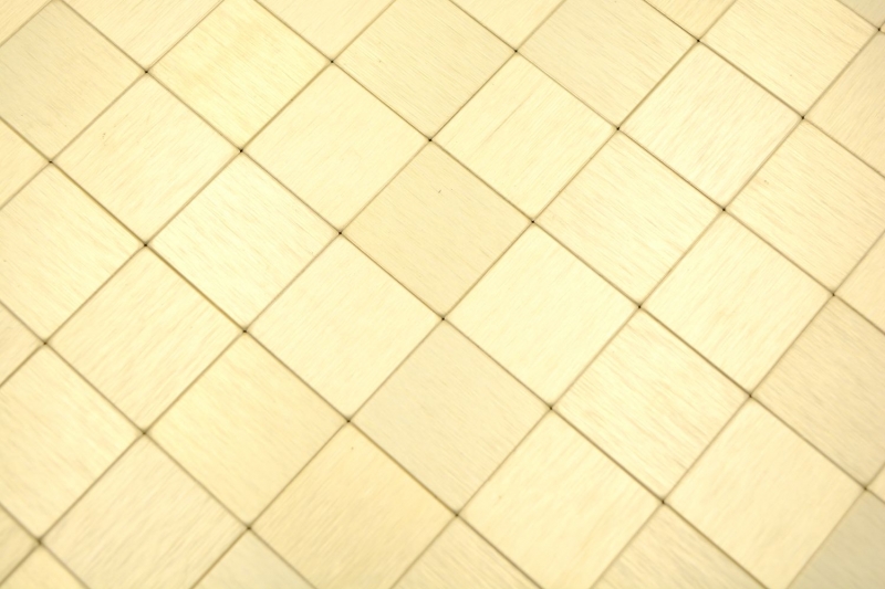 Piastrelle mosaico Mosaici autoadesivi metallo oro parete cucina bagno MOS200-4G25_f