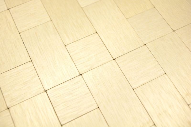 Piastrelle di mosaico Mosaici autoadesivi in metallo oro cucina bagno MOS200-4G87_f