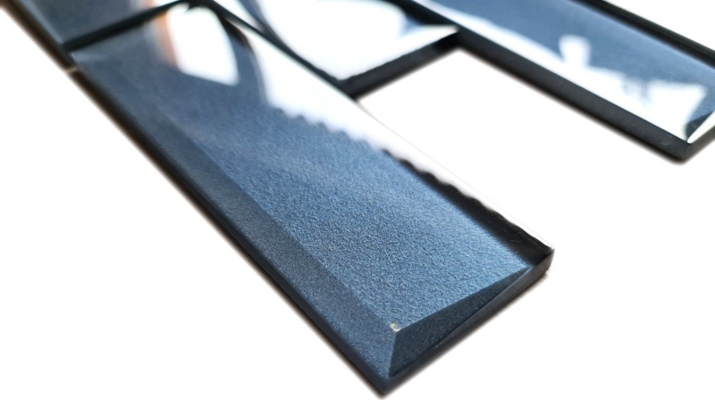 Piastrella di mosaico di vetro combinazione di mosaico 3D aspetto grigio-blu cucina alzatina bagno MOS88-XB05_f