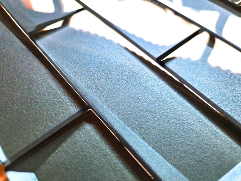 Piastrella di mosaico di vetro combinazione di mosaico 3D aspetto grigio-blu cucina alzatina bagno MOS88-XB05_f