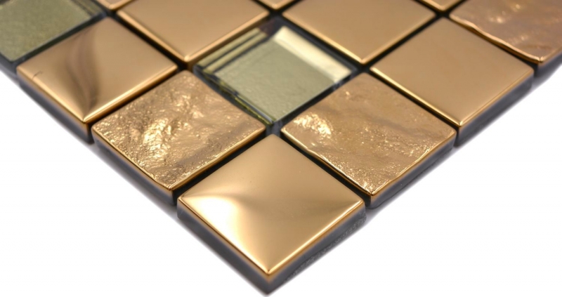 Piastrella di vetro a mosaico combi EP oro alzatina cucina bagno MOS88-XCG03_f