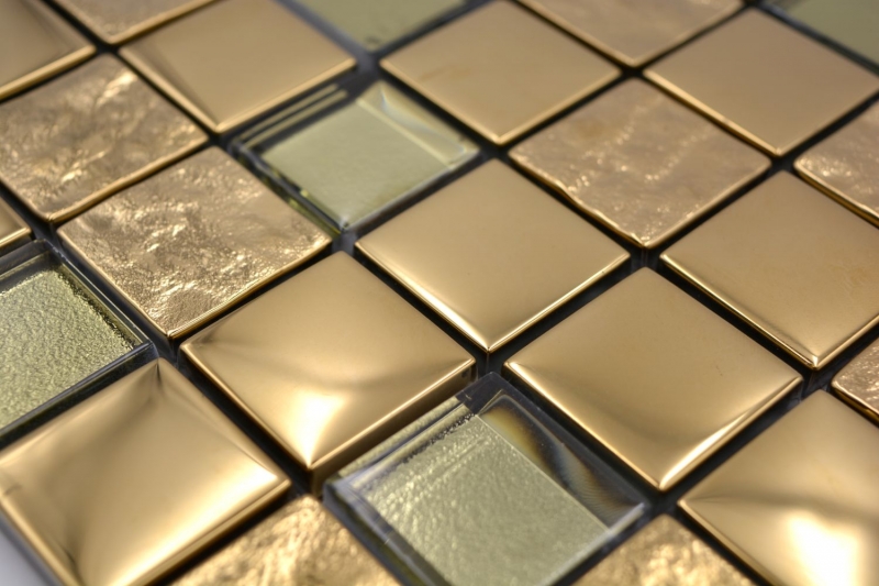 Piastrella di vetro a mosaico combi EP oro alzatina cucina bagno MOS88-XCG03_f