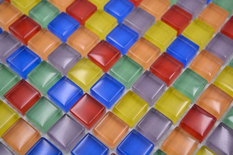 Mosaico piastrelle vetro mosaico mix colorato rosso blu giallo verde piastrelle specchio bagno MOS88-XC123_f