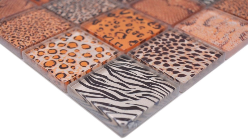 Piastrelle di mosaico Mosaico di vetro Forest marrone chiaro Piastrelle backsplash muro MOS78-W58_f
