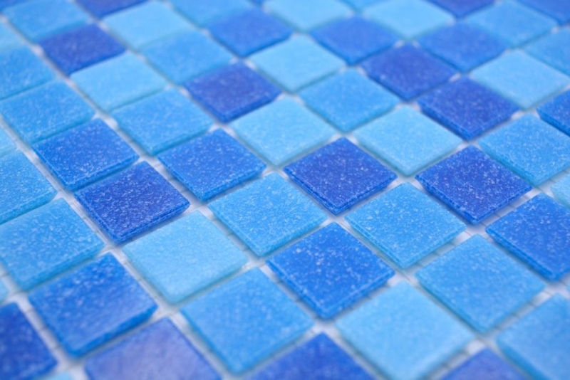 Campione a mano mosaico tessere di vetro mosaico Classic Mix vetro mix blu 4F carta-legante mosaico piscina mosaico piscina MOS210-PA335_m