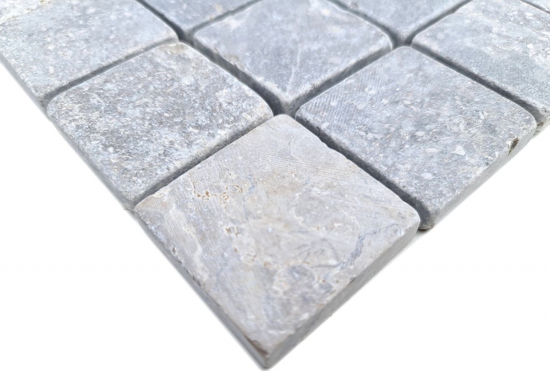 Piastrella di mosaico dipinta a mano Mosaico di marmo THUMBNAIL grigio chiaro Cucina Parete Bagno Piatto doccia MOS40-T48LG_m