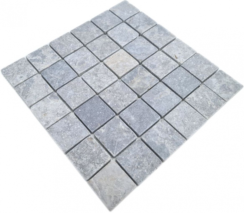 Piastrella di mosaico dipinta a mano Mosaico di marmo THUMBNAIL grigio chiaro Cucina Parete Bagno Piatto doccia MOS40-T48LG_m