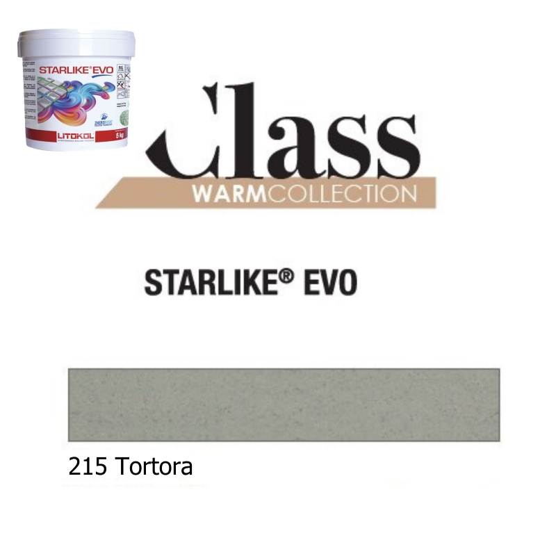 Litokol STARLIKE EVO 215 TORTORA fango Adesivo in resina epossidica Joint Secchio da 5 kg