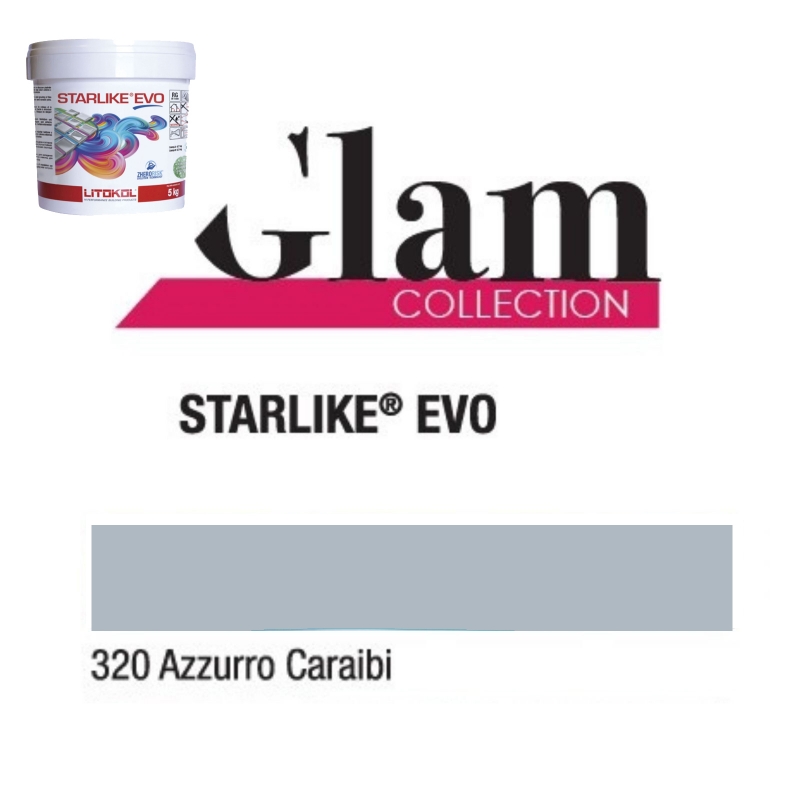 Litokol STARLIKE EVO 310 AZZURRO POLVERE azzurro II Adesivo in resina epossidica per giunti secchio da 5 kg