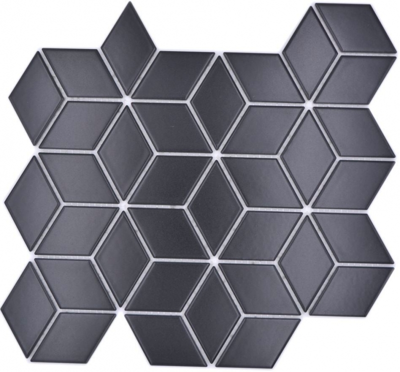 Mosaico a mano combinazione di piastrelle di ceramica mosaico 3D cubo tinta unita nero opaco bagno cucina parete MOS13-POV5_m
