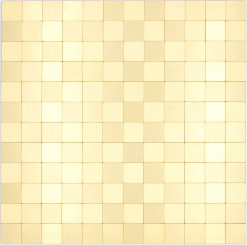 MOS200-4G25_m: piastrelle di mosaico a mano autoadesive, metallo, oro, parete della cucina e del bagno