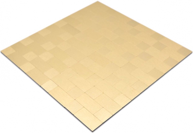 Mano modello mosaico piastrelle autoadesive mosaico combi metallo oro cucina bagno MOS200-4G87_m
